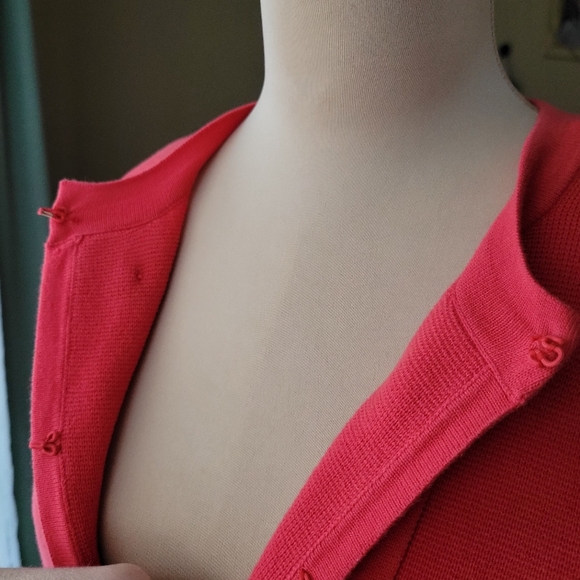 Chico's Red Hook & Eye Military Style Sweater Jacket, Size M - Picture 8 of 10